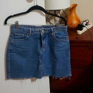 Jean mini skirt
